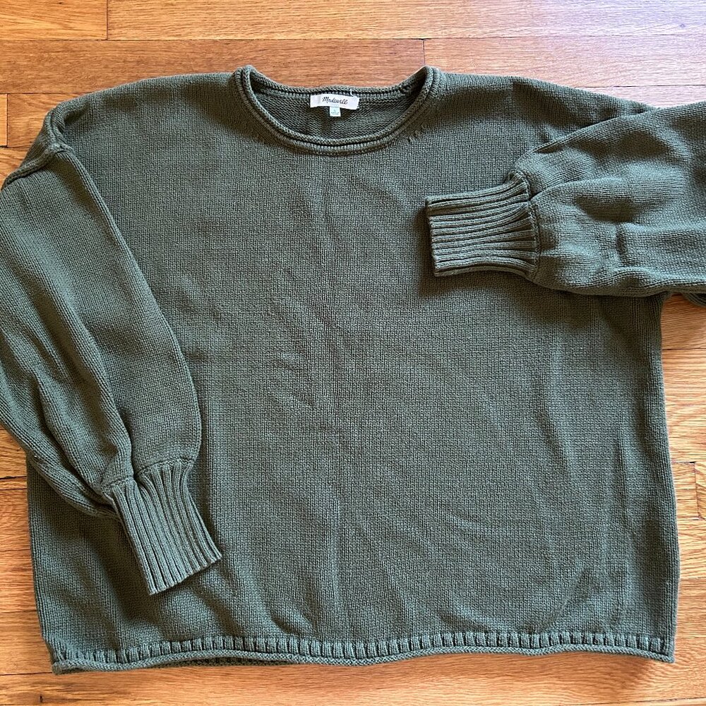 Madewell Forest Green Cotton Sweater